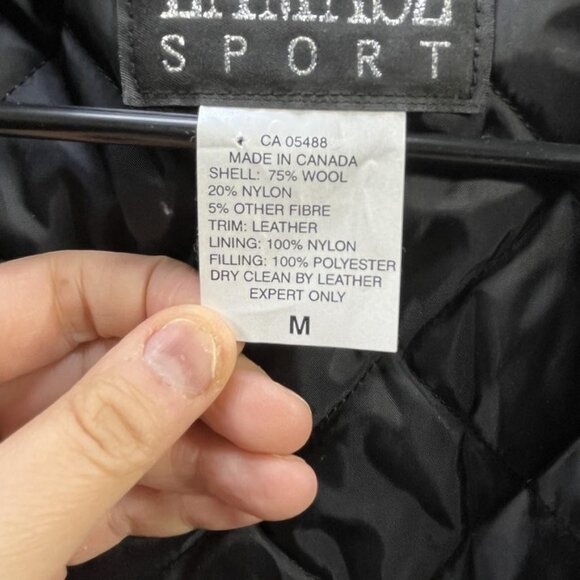 Avis Corporate Lead Program Jacket Mens Medium Black Wool Leather Varsity Bomber - Picture 2 of 16